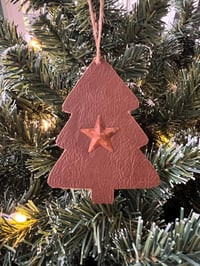 Image 1 of Rustic Western Christmas Tree Ornament, dark brown
