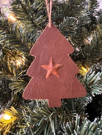 Image 2 of Rustic Western Christmas Tree Ornament, dark brown