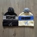 Image of Black/Grey or Cream/Blue Bobble Hat