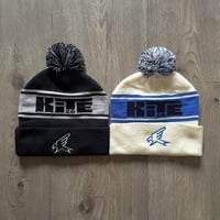 Black/Grey or Cream/Blue Bobble Hat