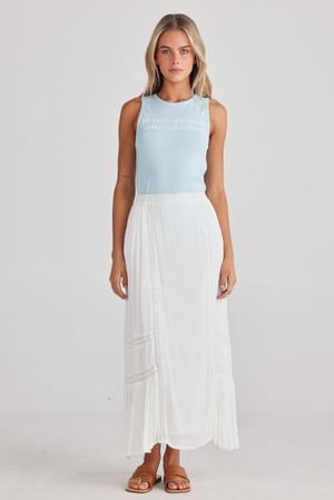 Image of Lovers Ribbed Tank. Sky Blue. By Talisman the Label.