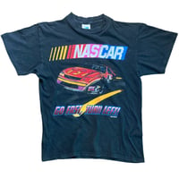 SINGLE STICH  NASCAR TEE - 1990s - L