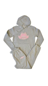 Image 1 of Pink chenille FatCat tracksuit