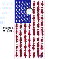 Brackish Wooder Cornhole Boards - Amer. Flag - Freshwater Fish - White Background - MT4938