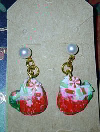 Peppermint coffee cups earrings