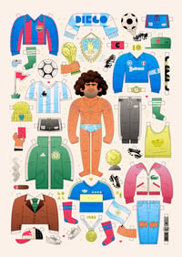 Image 2 of TRIBUTE TO DIEGO MARADONA - Paper cutout