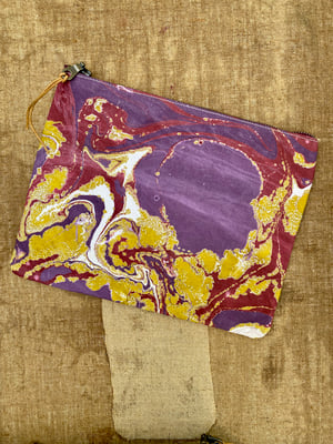 Image of hand marbled one of a kind pouch - no. 14