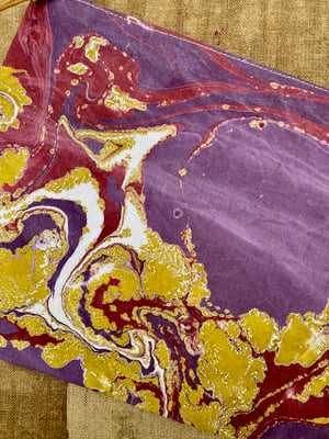 Image of hand marbled one of a kind pouch - no. 14