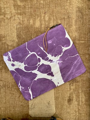 Image of hand marbled one of a kind pouch - no. 14