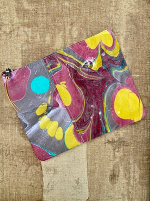 Image of hand marbled one of a kind pouch - no. 13