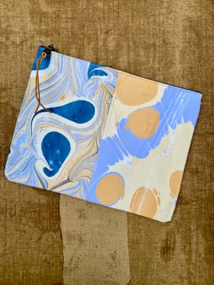 Image of hand marbled one of a kind pouch - no. 11