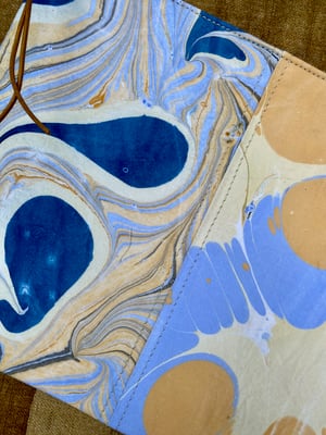 Image of hand marbled one of a kind pouch - no. 11