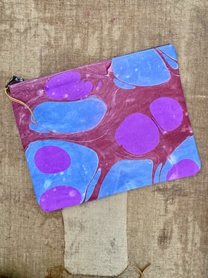 Image of hand marbled one of a kind pouch - no. 19