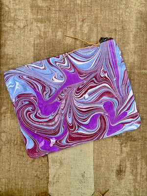 Image of hand marbled one of a kind pouch - no. 19