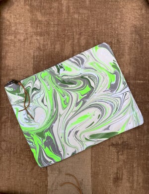 Image of hand marbled one of a kind pouch - no. 10