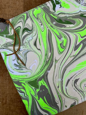 Image of hand marbled one of a kind pouch - no. 10