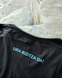 Image 3 of Women’s Black T-Shirt ‘Ura Bizitza Da!’