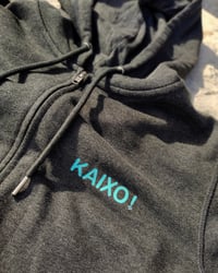 Image 3 of Unisex Grey Zip Hoodie ‘Kaixo!’