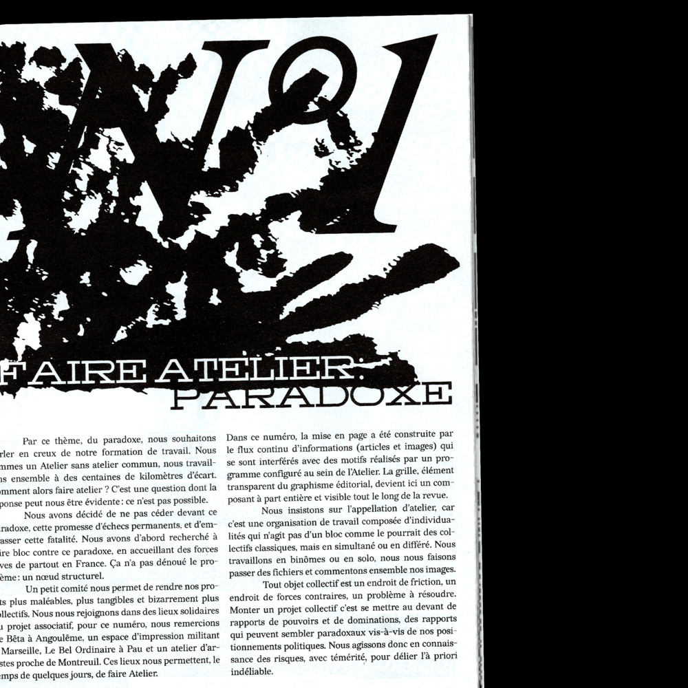 Revue N°1 - Paradoxe