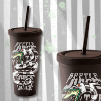 Image 3 of 🟢 STOCK 🟢 TUMBLER gobelet noir en plastique avec paille - 💚Showtime💚