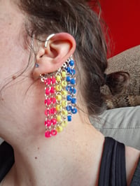 Image 14 of Rainbow and Pride Flags Bead Ear Wrap Cuff