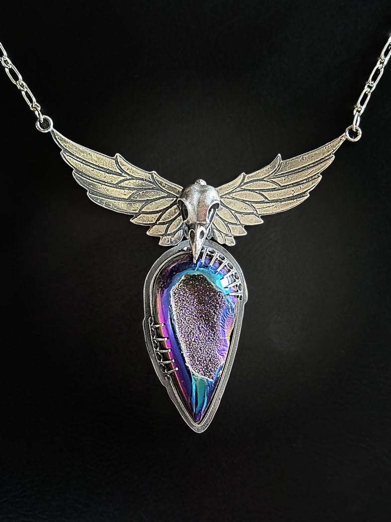 Image of Titanium Druzy Pendant