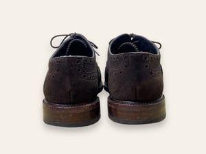 Image of Oxford brogue dark brown suede VINTAGE by Berwick