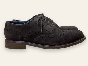 Image of Oxford brogue dark brown suede VINTAGE by Berwick