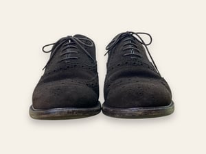 Image of Oxford brogue dark brown suede VINTAGE by Berwick