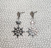 Stainless Steel Snowflake Dangles