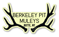 Berkeley Pit Muleys Glow-in-the-dark Shed Sticker 