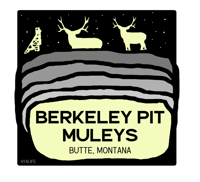 Berkeley Pit Muleys Glow-in-the-dark Sticker 