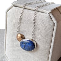 Image 2 of Lapis & Bronze Necklace by Rachel Salome Jewelry