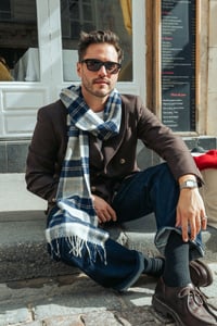 Image 5 de L'écharpe tartan gris