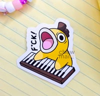 F*CK! Piano Psyduck Vinyl Sticker