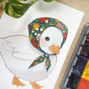 Babooshka duck | Watercolor art print