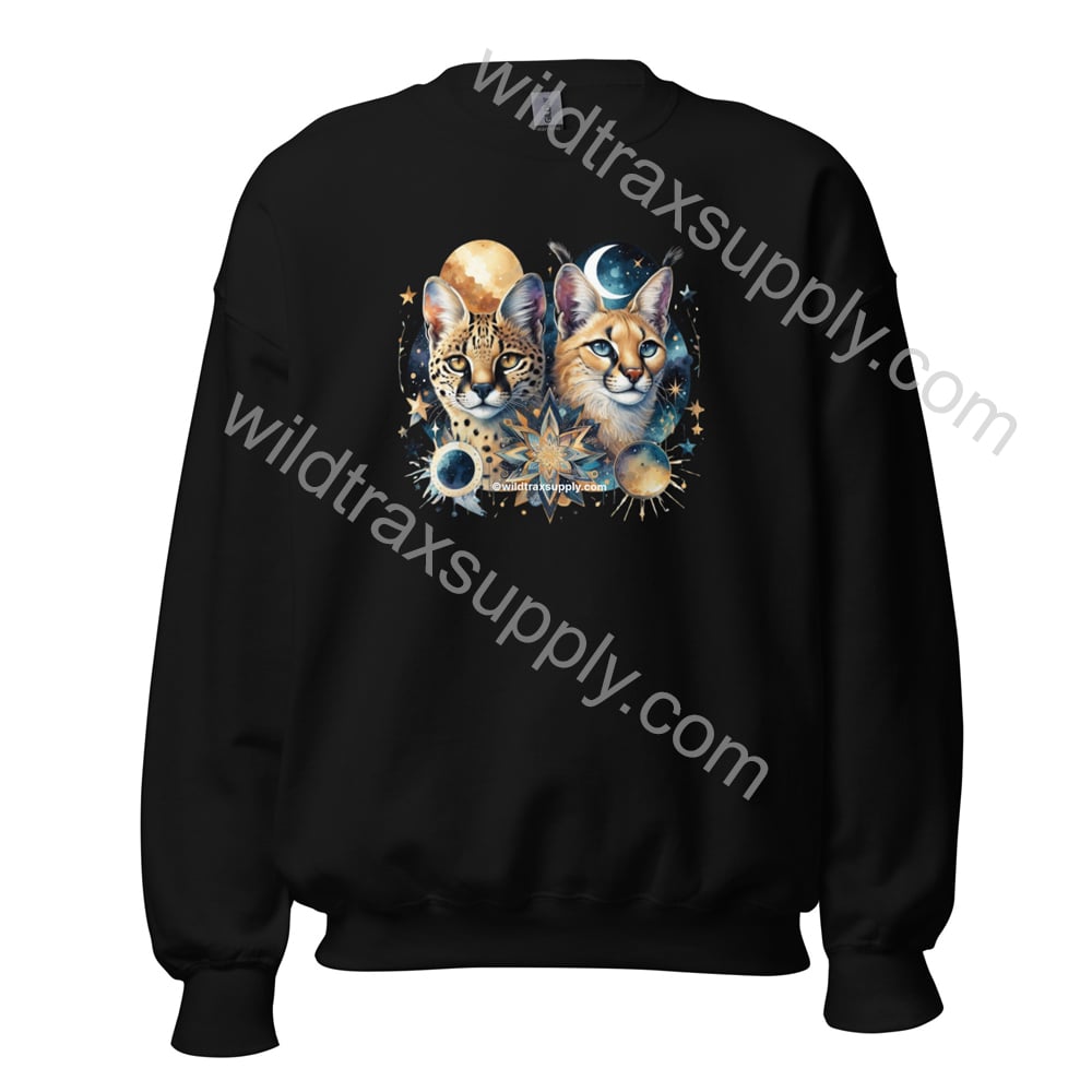 Celestial Serval & Caracal Sweatshirt