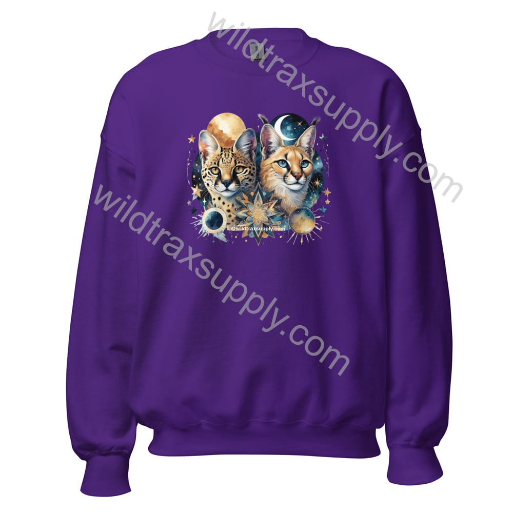 Celestial Serval & Caracal Sweatshirt