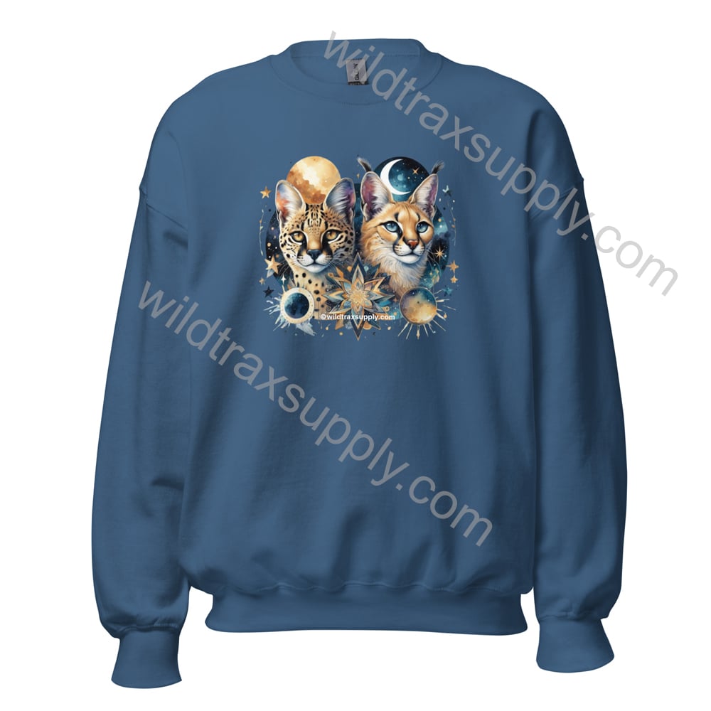 Celestial Serval & Caracal Sweatshirt