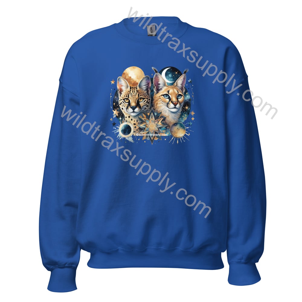 Celestial Serval & Caracal Sweatshirt