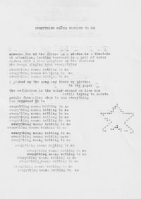 EVERYTHING MEANS NOTHING TO ME TYPED LYRIC SHEET