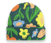 Image 2 of  Happy Shrooms, Floral, or Oranges Beanie