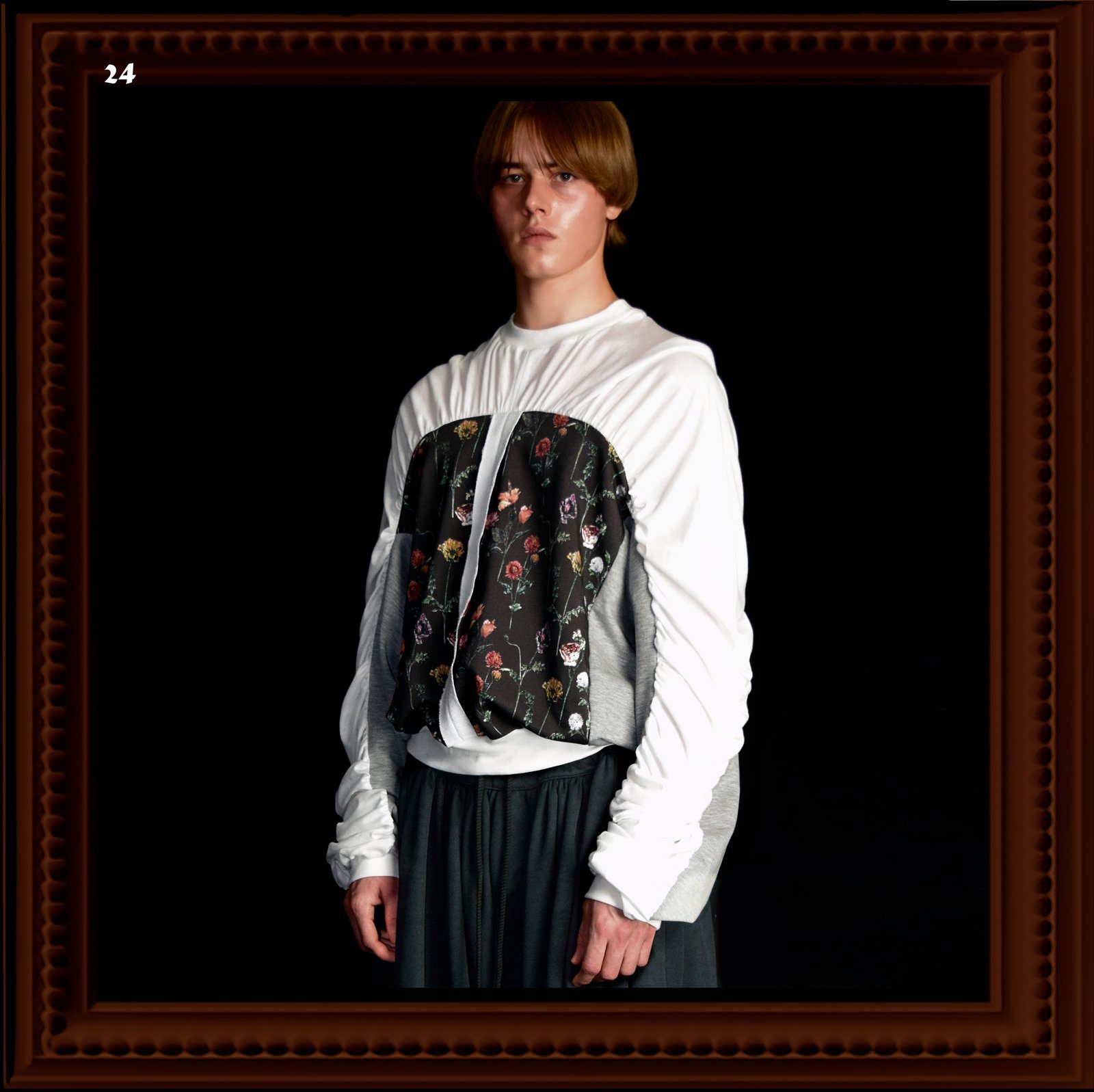 MENS COUTURE 24 - 3-layer tulle/fringe hoodie. / rene gurskov