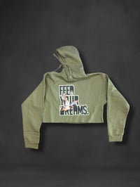 FYD CROPPED HOODIE-OLIVE GREEN