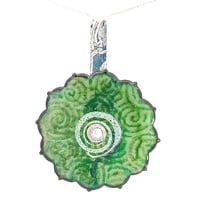 Image 1 of Green Mandala Necklace