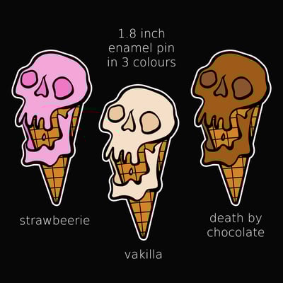Image of (pre-order) ice scream enamel pin