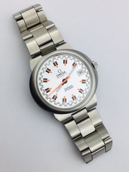 Image of Rare Omega Geneve Dynamic Sports Silver racer Automatic Vintage Mens Watch 41mm,Mint,