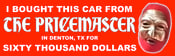 Image of Pricemaster Bumper Sticker