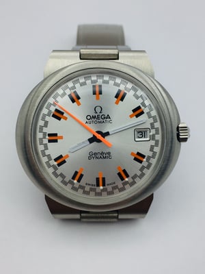 Image of Rare Omega Geneve Dynamic Sports Silver racer Automatic Vintage Mens Watch 41mm,Mint,