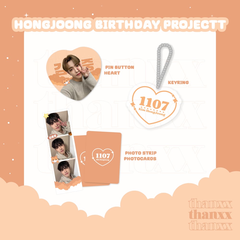 Image of Pre order | HONGJOONG BIRTHDAY KEYRING & PIN